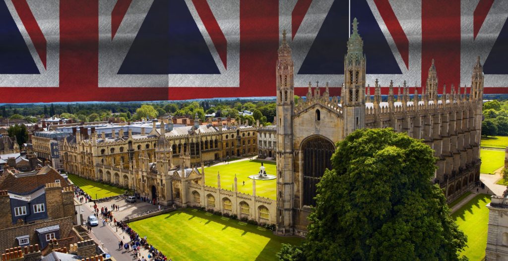 Cambridge university drone view for study abroad in uk